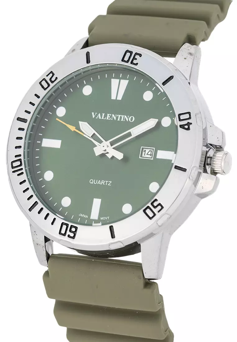 Analog Watch 20122530-Grn Strap-Green Dial