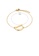 Glamorousky silver Simple and Fashion Plated Gold English Alphabet D 316L Stainless Steel Bracelet 184D1AC15013C1GS_2