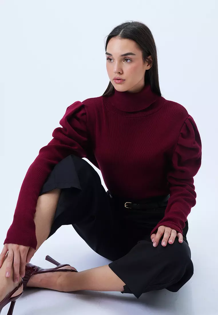 Turtleneck Princess Sleeve Sweater
