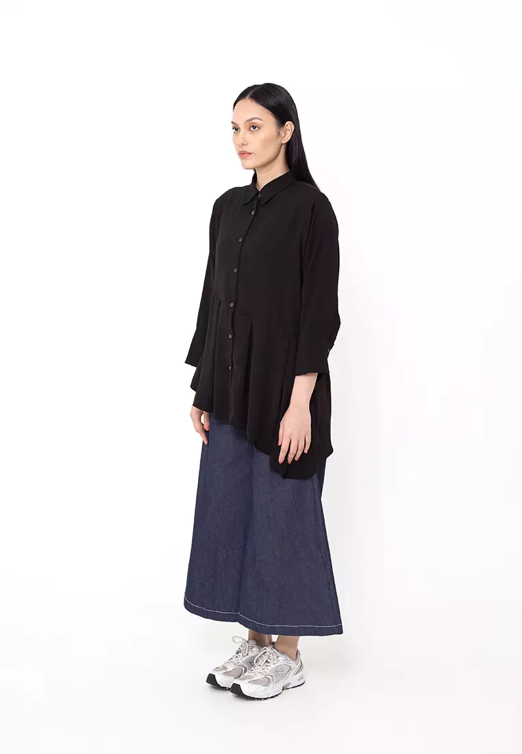 BOWN - Filippa Asymmetric Shirt Black