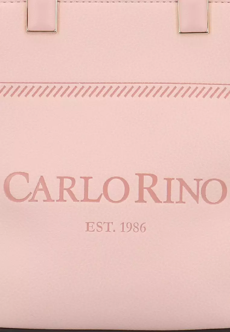 Buy Carlo Rino Logogram Mini Tote - Pink 2025 Online | ZALORA Philippines