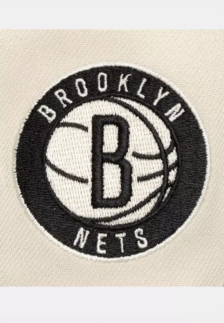 Brooklyn Nets Evergreen Cream Black Snapback Cap