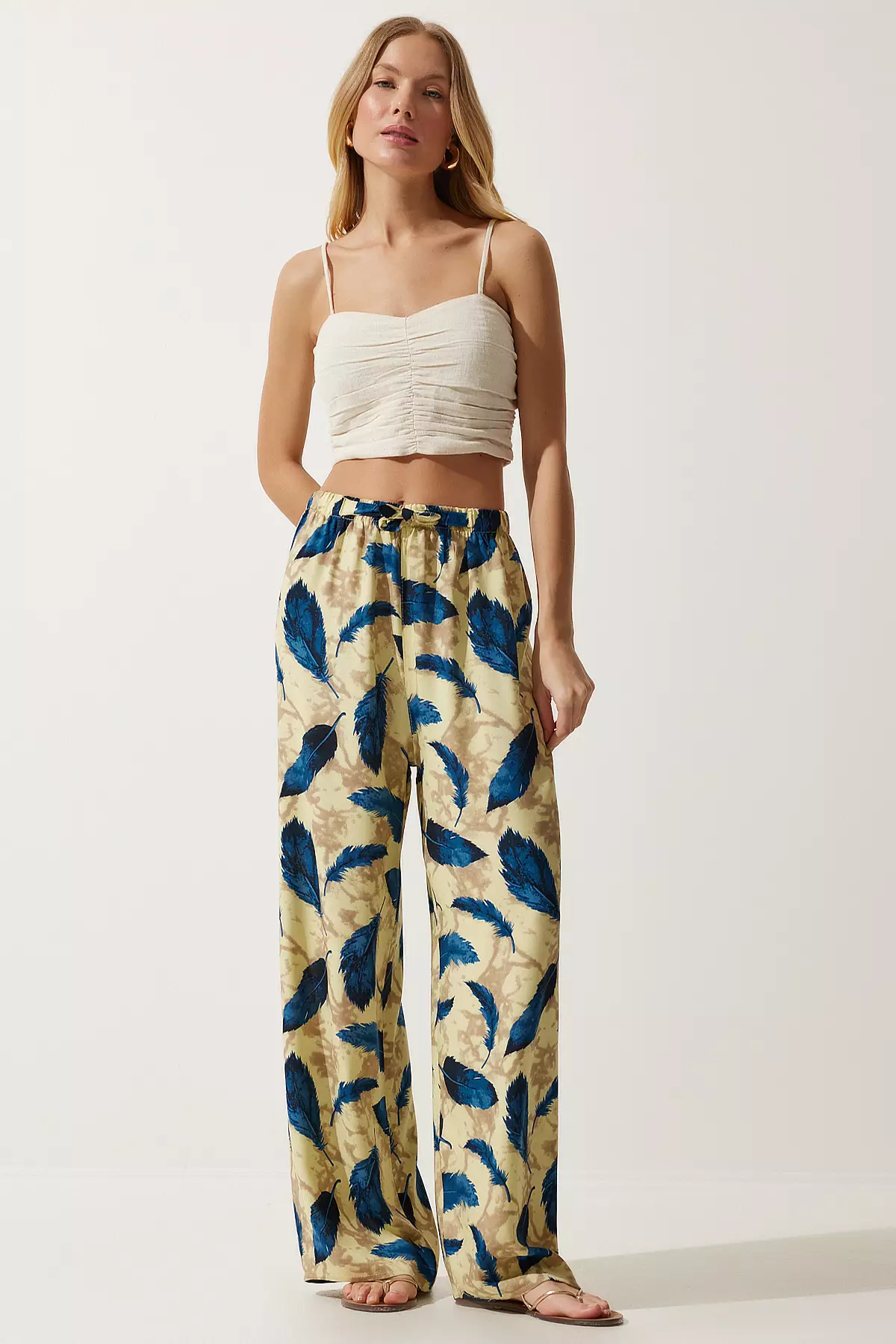Viscose High Waist Pants