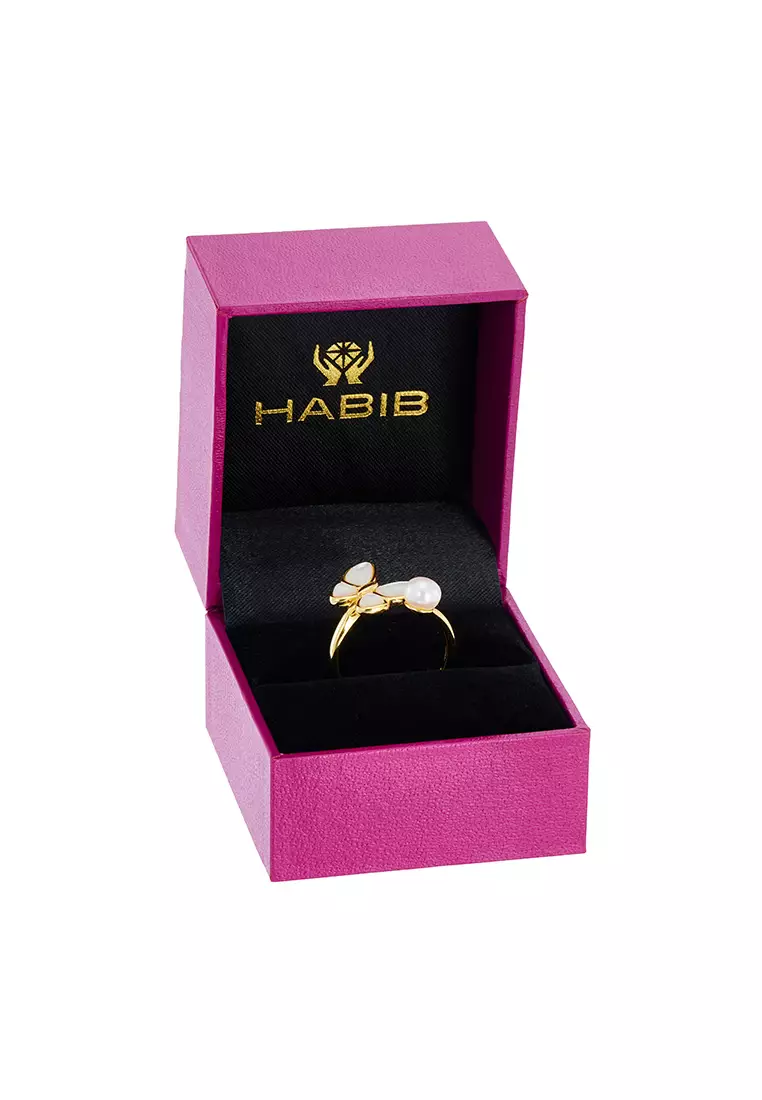 HABIB Fresh Water Pearl Ring in 925 Silver Z4528S(2)-R(YG)