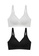 Kiss & Tell black and grey 2 Pack Delia Seamless Wireless Comfortable Push Up Support Bra in Grey and Black E2437USF4C627FGS_1