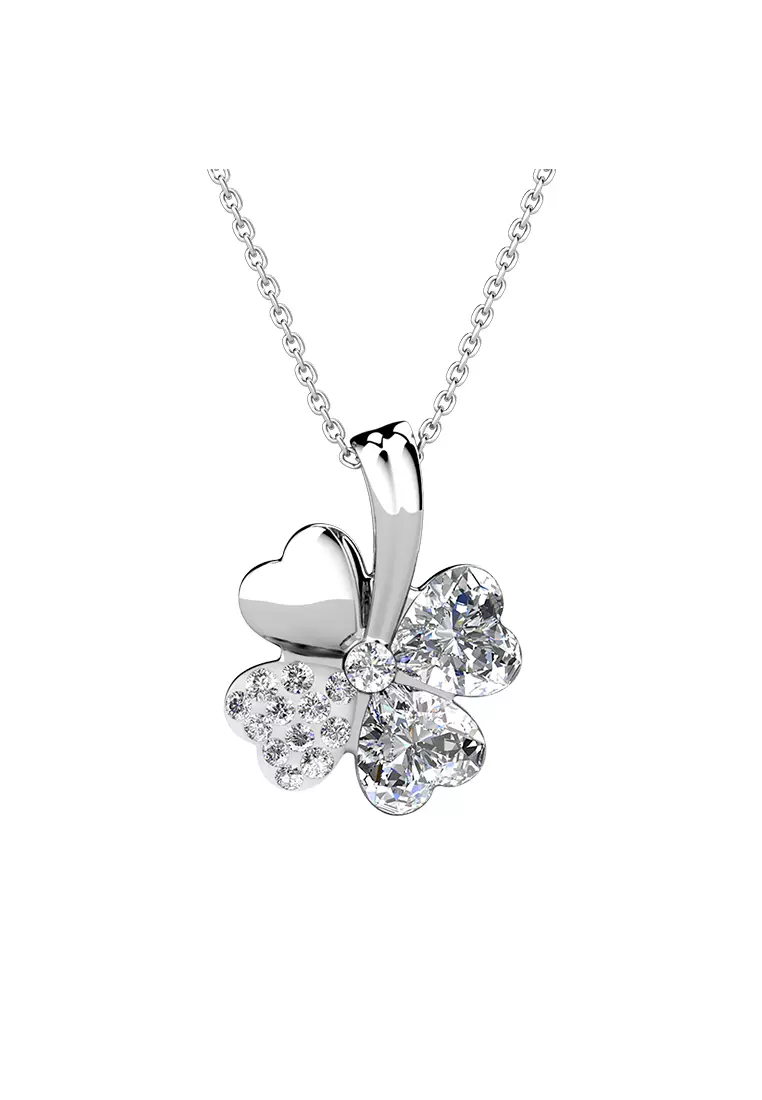 Diamond 4 leaf hot sale clover necklace