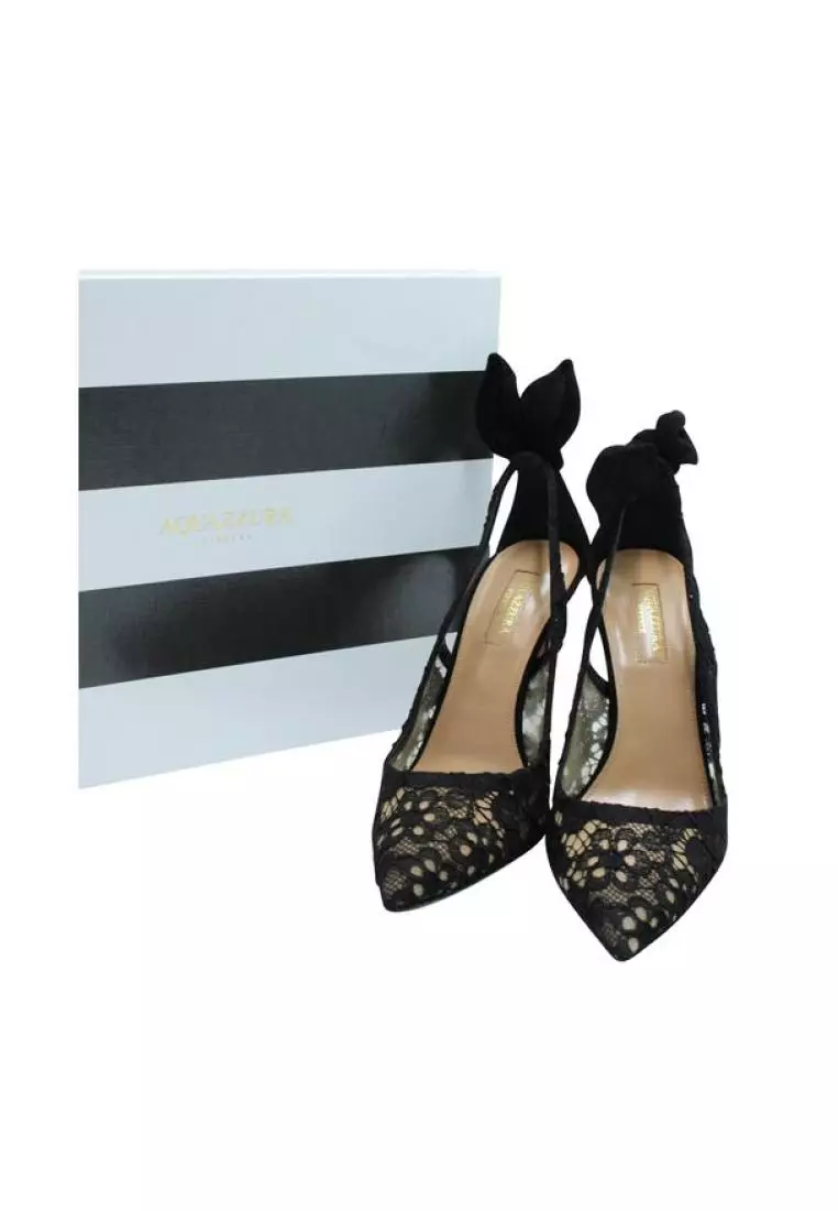 Pumps with bow on back sale