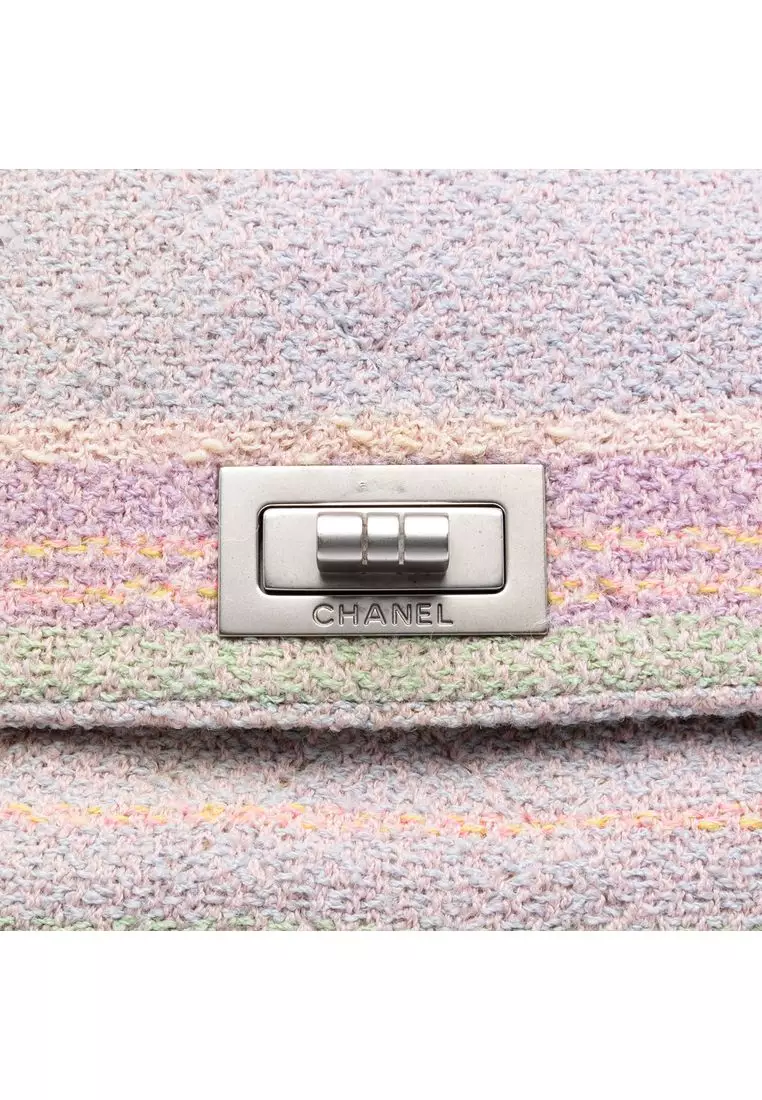 Pre-Loved Chanel Quilted Tweed Reissue 2.55 Single Flap 225
