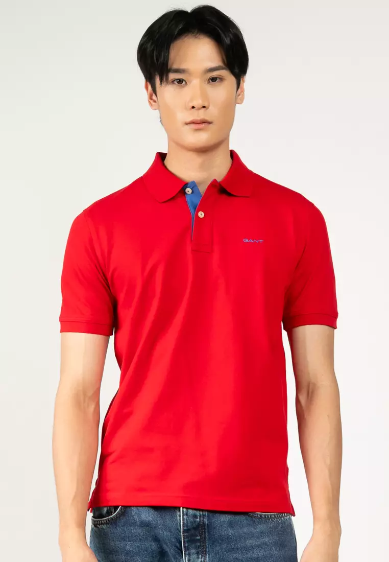 Contrast Pique Polo Shirt