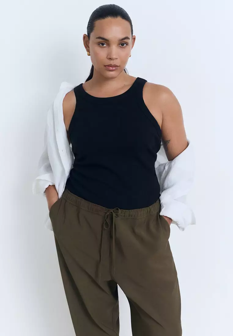 Drawstring Flowy Trousers