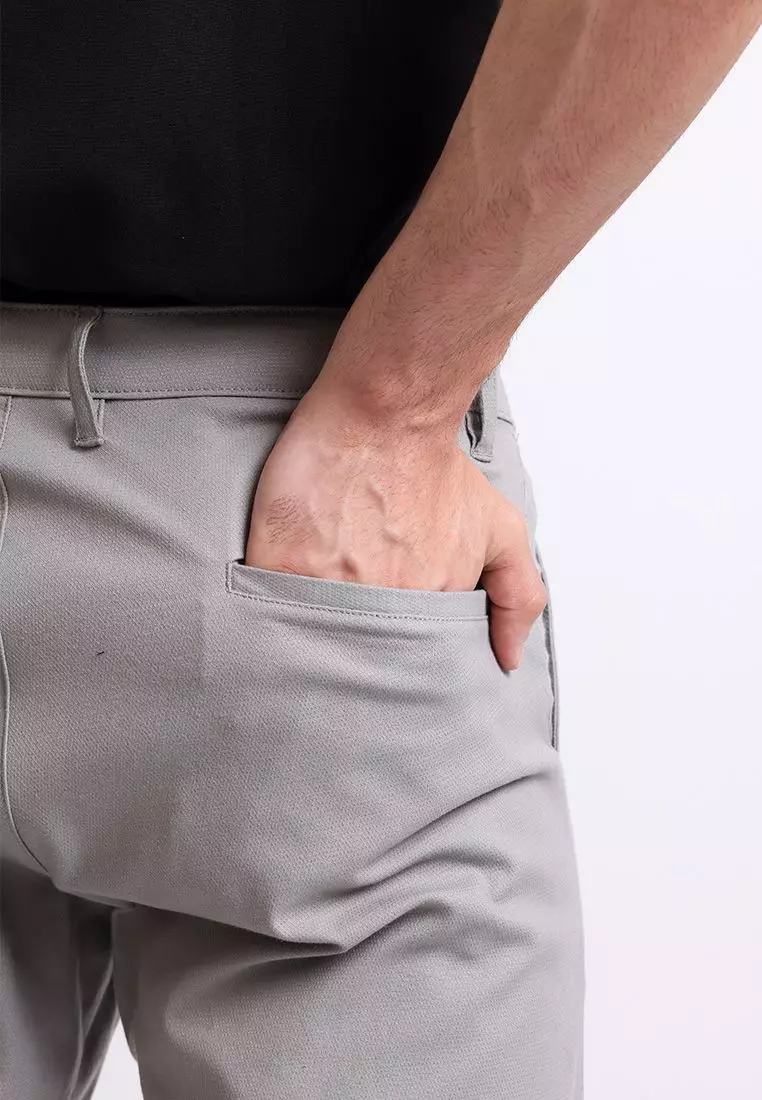 MANZONE - Celana Panjang Chinos Pria Slim Fit Amir 3 - Grey Light Warna Grey_Light