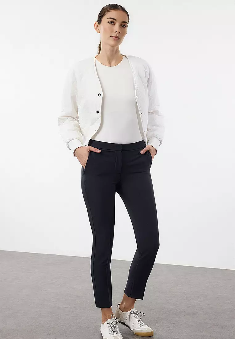 Metallic Thread Skinny Pants