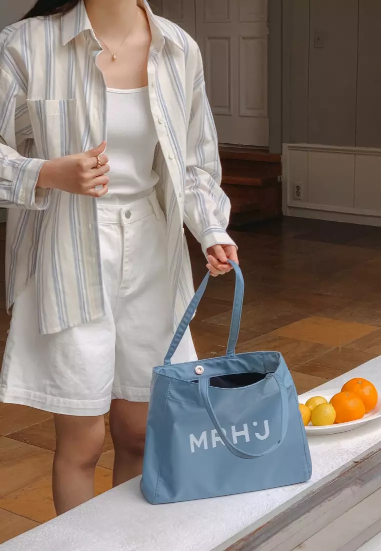 BONA Nylon Shoulder Bag Sky Blue