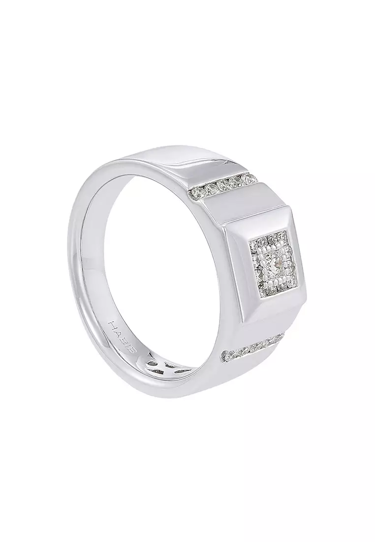 HABIB Diamond Men's Ring in 925 Silver Palladium 271610125(PLD)