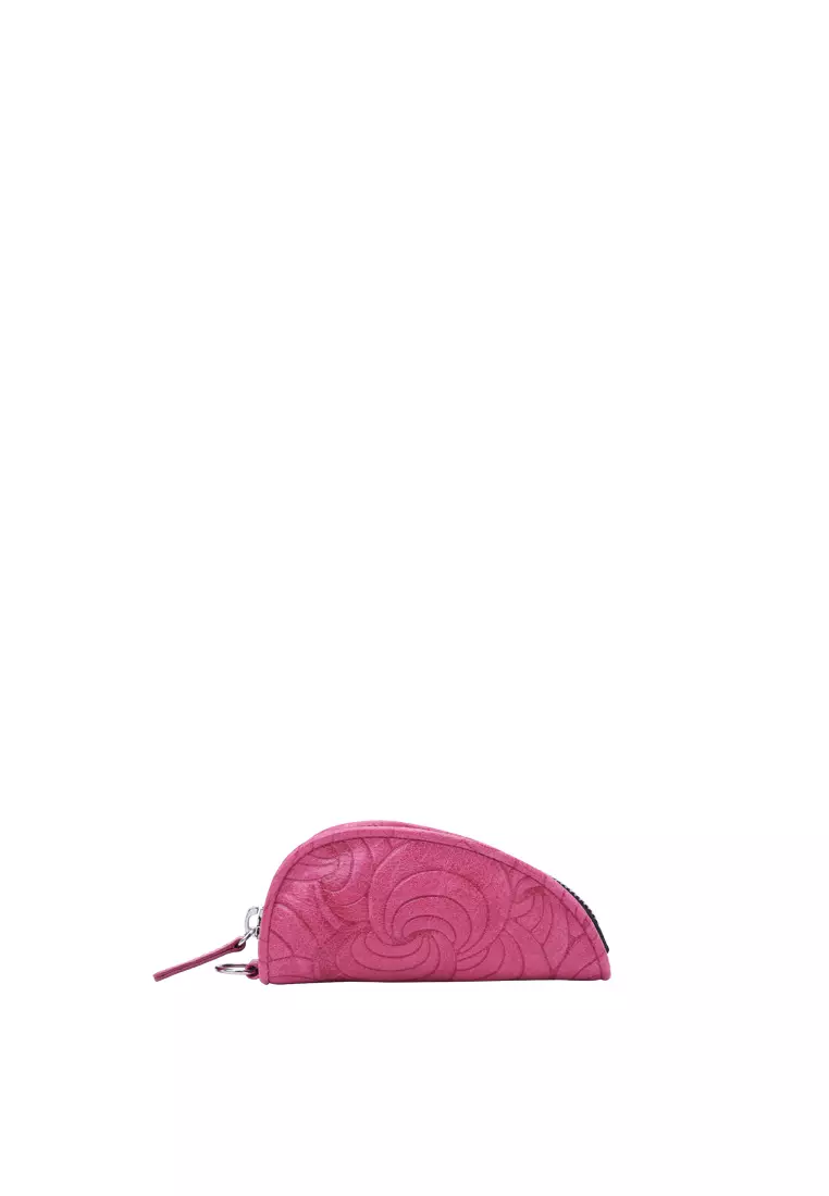 拉鏈鎖匙包 - 糖果粉紅色