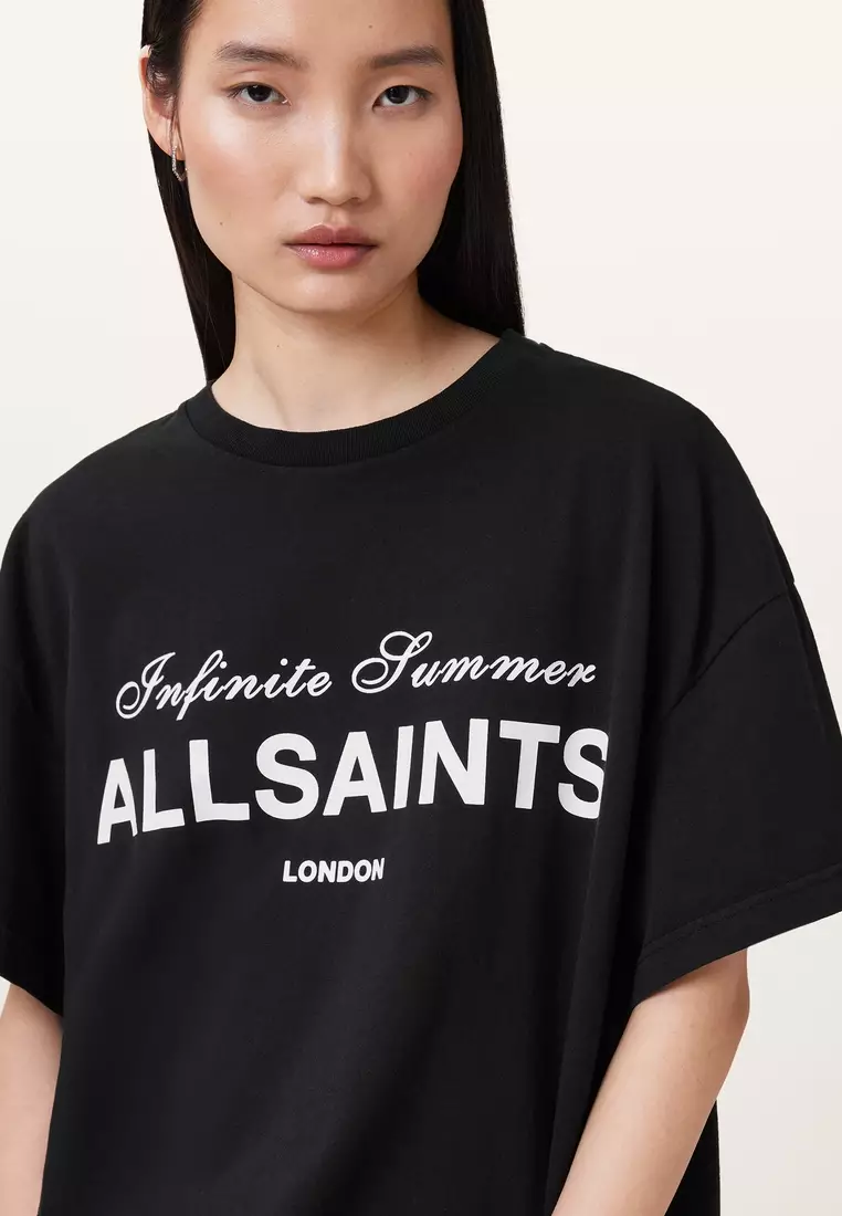 (取寄) オールセインツ レディース アブリ ティー AllSaints women Avri Tee Black Buy AllSaints Avri Oversized T-shirt 2025 Online | ZALORA