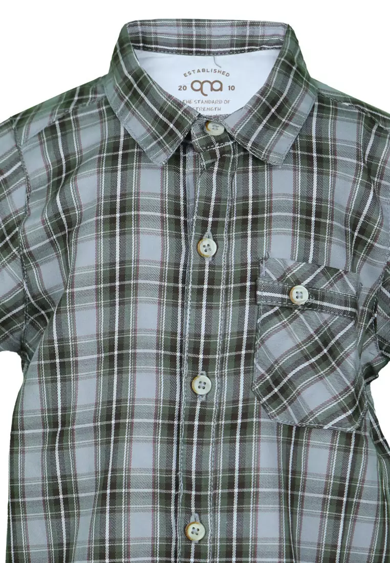 Qna Boy Theater Kemeja Anak Multi Color Motif Kotak