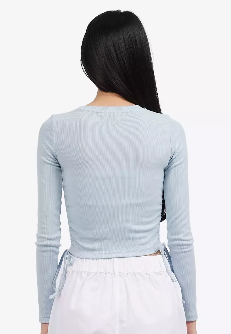 Long Sleeve Top with Side Drawstring