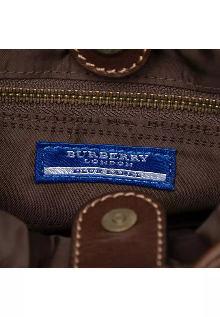 Pre-Loved Burberry Supernova Check Wool Drawstring Crossbody