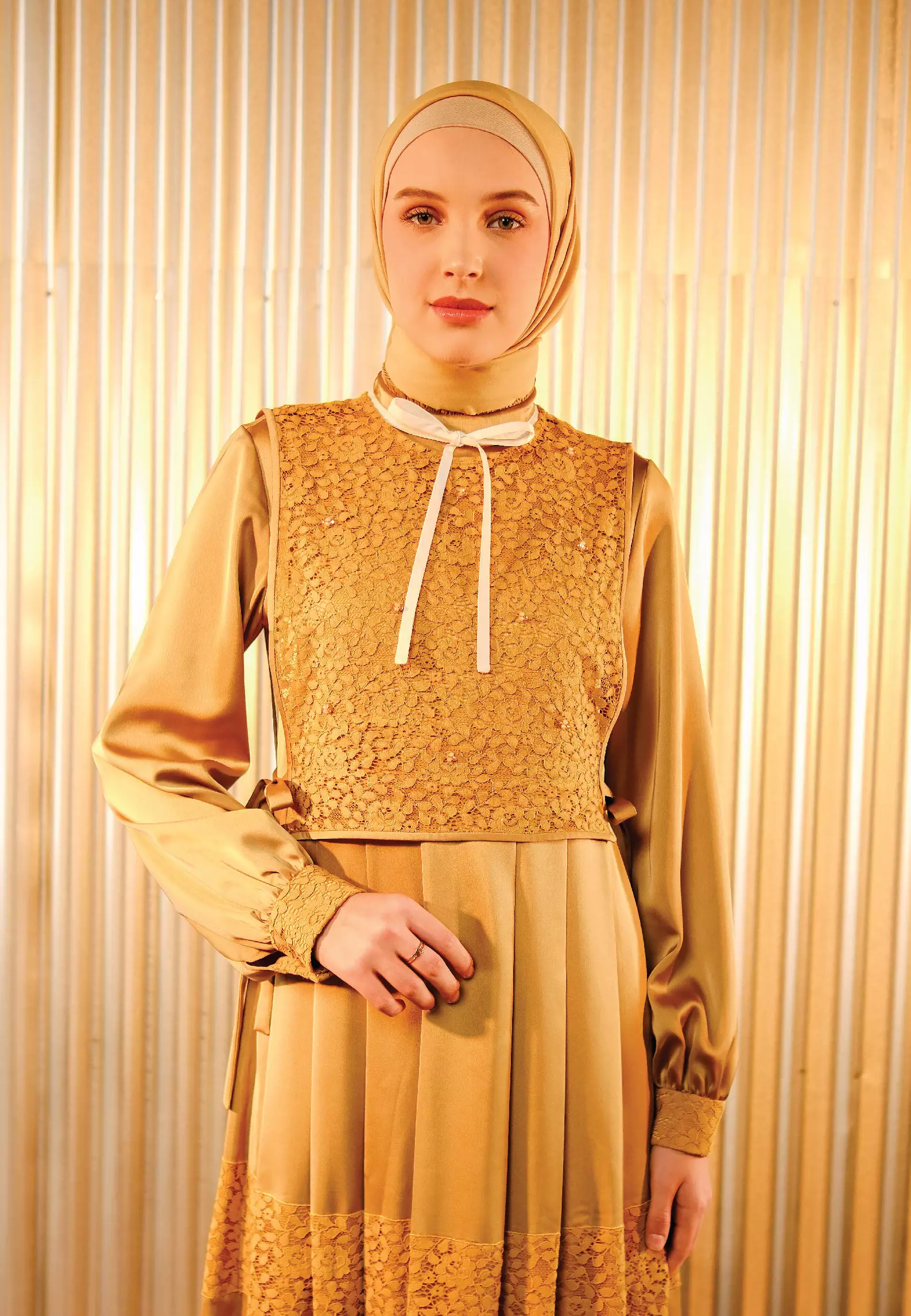 Fernanda Dress Mustard | Gamis Muslim Wanita