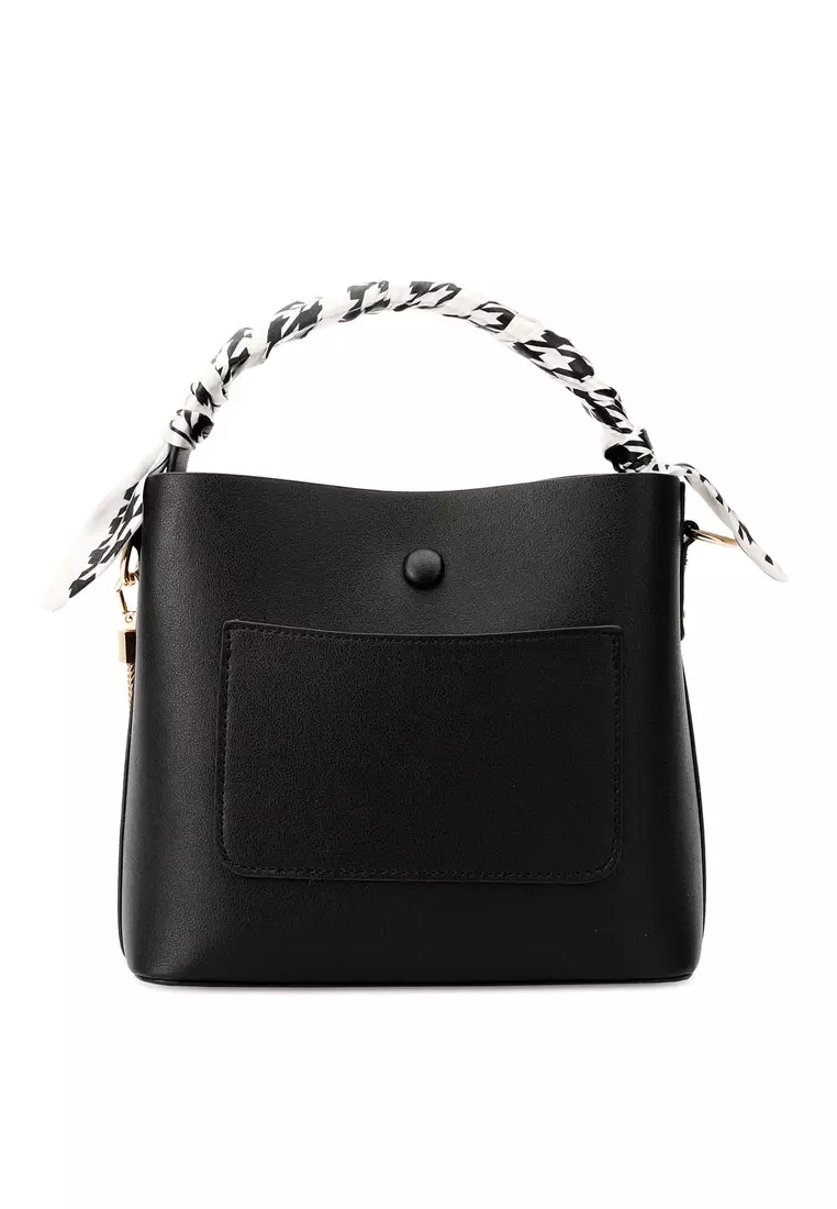 Women's Chain Top Handle Bag / Sling Bag / Crossbody Bag / Shoulder Bag - Black