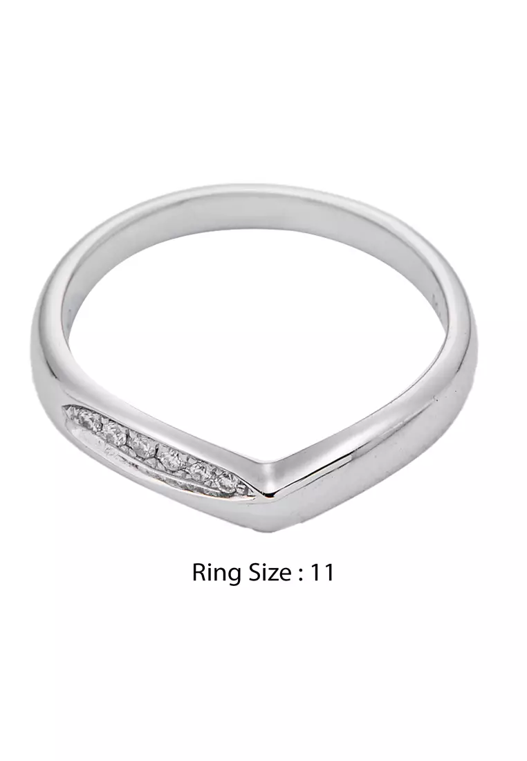 LITZ 18K White Gold  Diamond Ring YF-YR7305