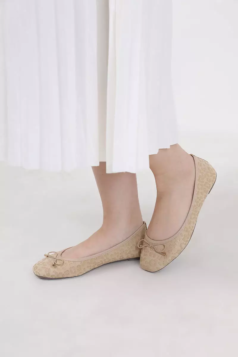 Sofia Micca Ballerina Flat Beige