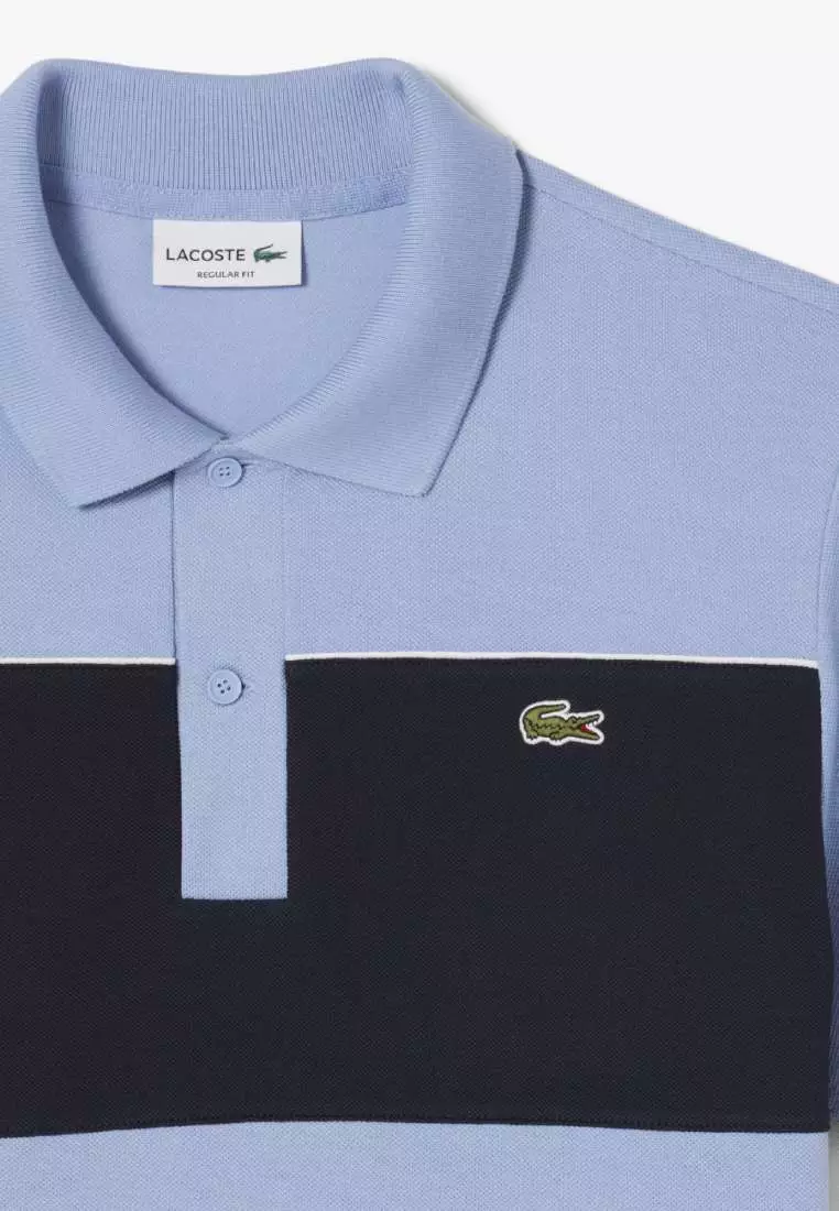 Regular Fit Colour-Block Piqué Polo Shirt