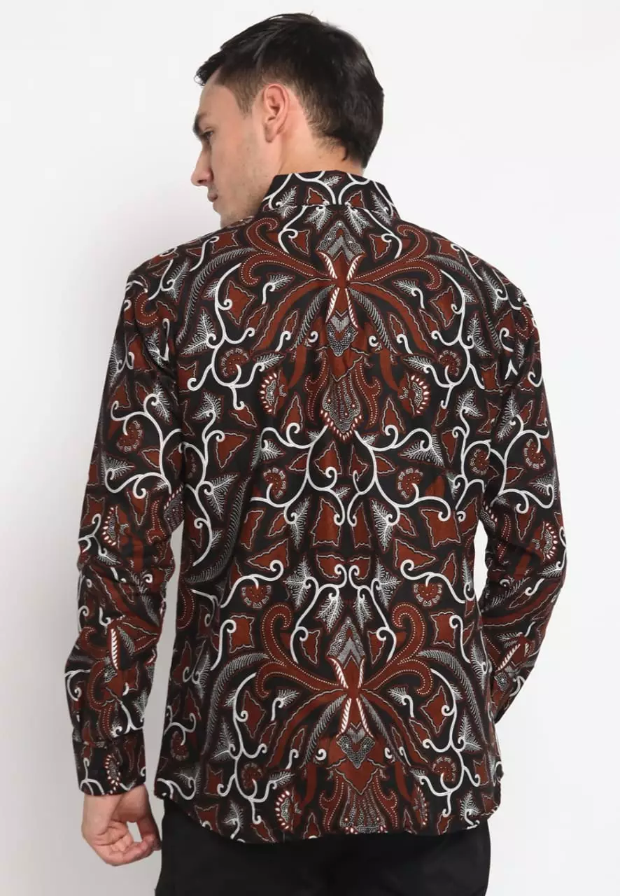 Satyabama Kemeja Batik Pria Premium Slimfit Modern Lengan Panjang