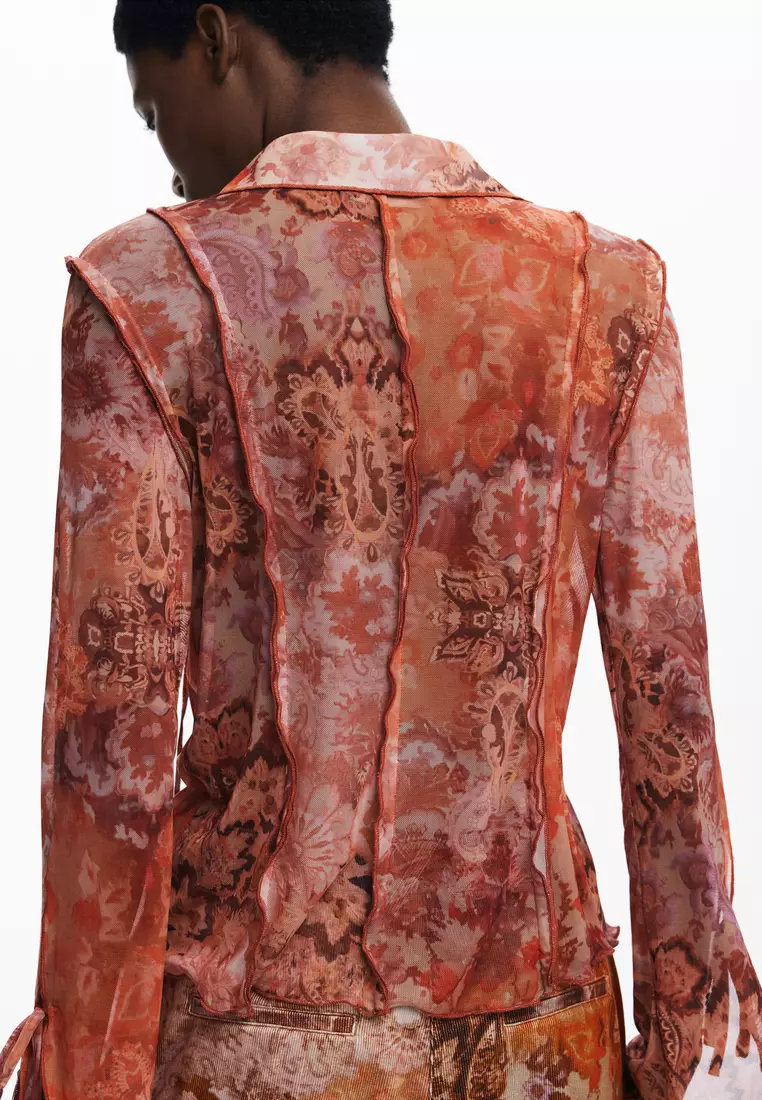 Chiffon T-shirt with bows