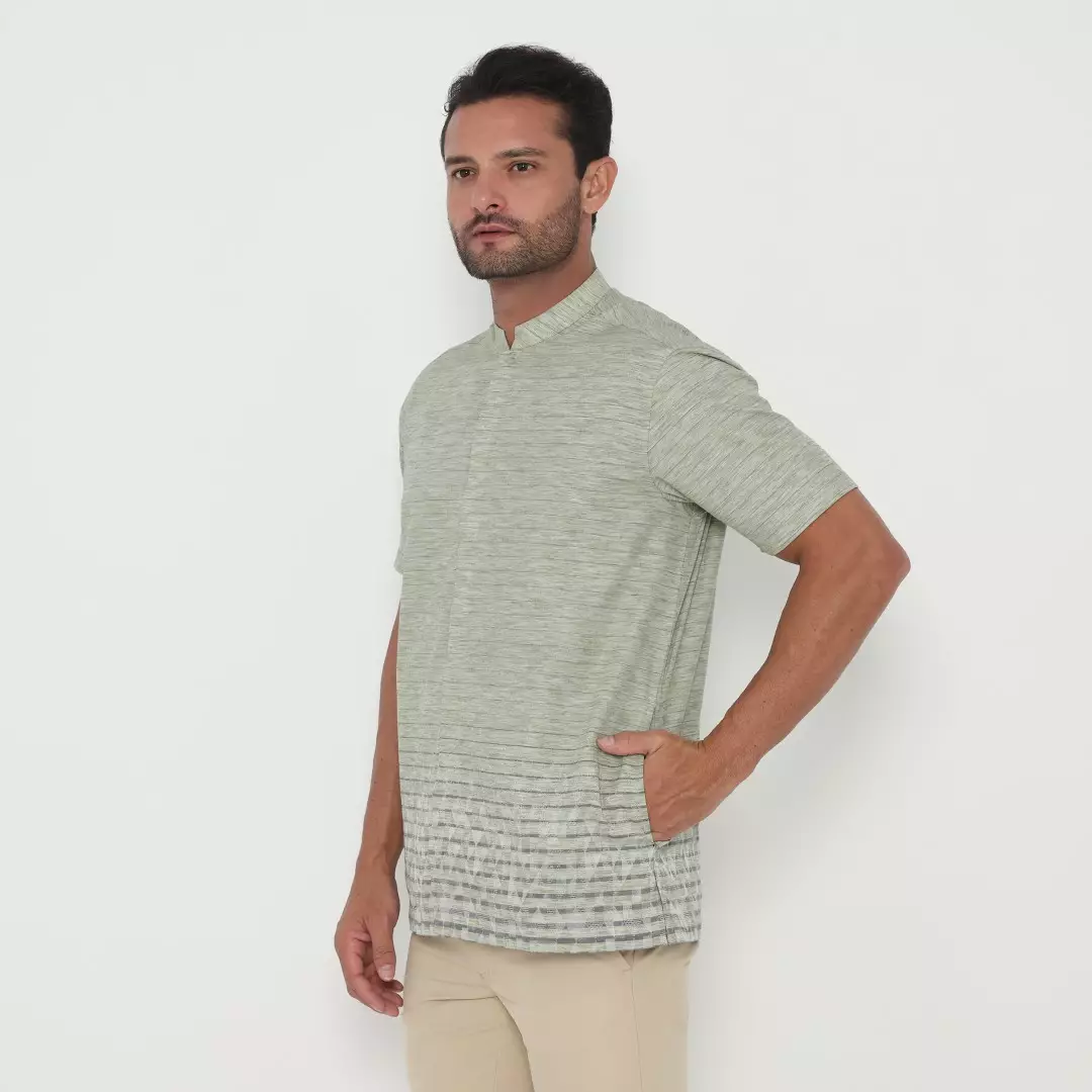 Jobb Javed Baju Koko Pria Lengan Pendek Regular Fit Olive Warna Olive