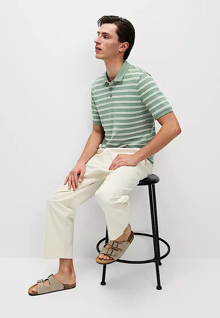 Cotton Rich Striped Polo Shirt