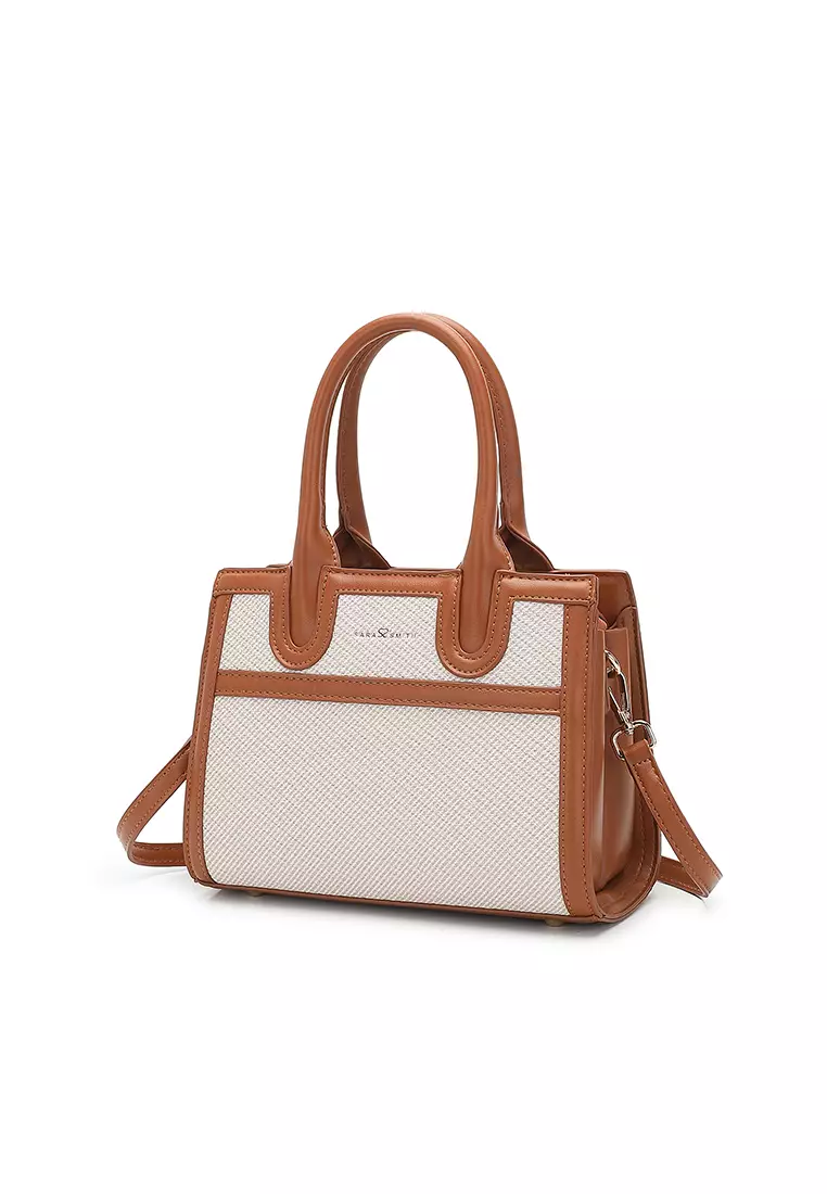 Women's Top Handle Bag / Sling Bag / Crossbody Bag / Shoulder Bag - Off White