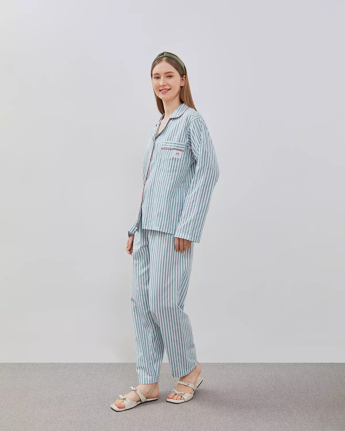 Set Piyama Katun Celana Panjang - Milk Sorbet | Baju Tidur Sleepwear Wanita