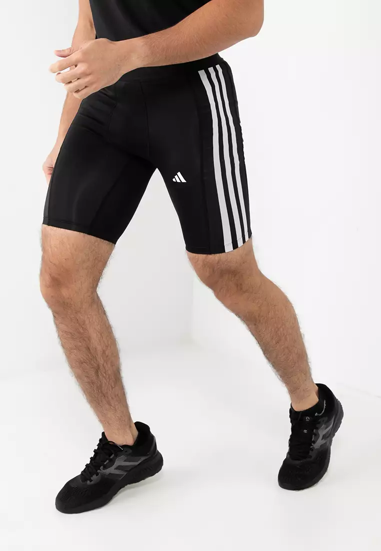 adidas Men's Techfit 3-Stripes Long Tights