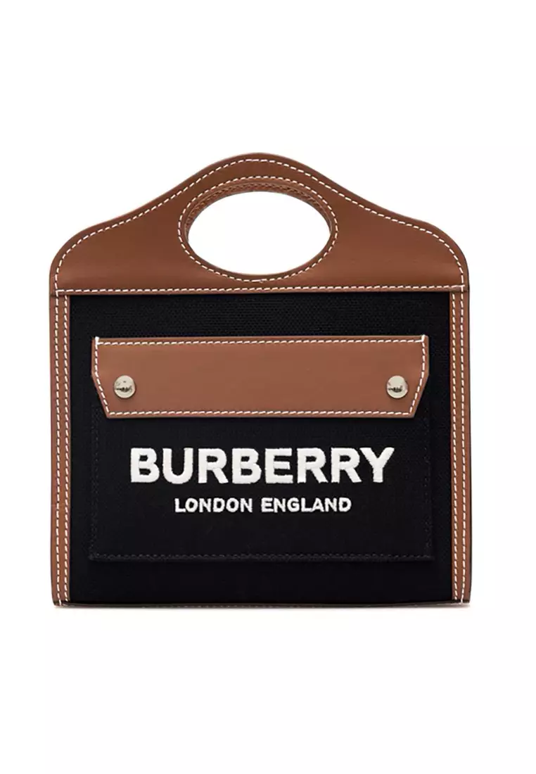 Buy Burberry Burberry Two-tone Logo Embroidered Micro Pocket Tote Bag for  Women in Black 2023 Online