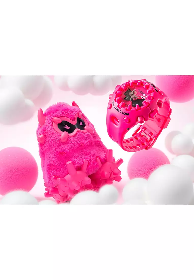 GA-V01-4A Men Analog-Digital Watch with Pink Resin Band