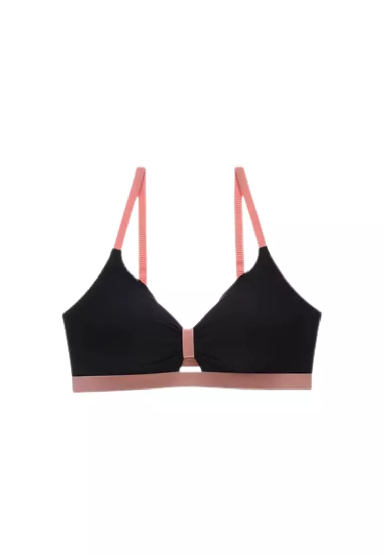 Premium Candy Seamless Wireless Push Up Bra in Black