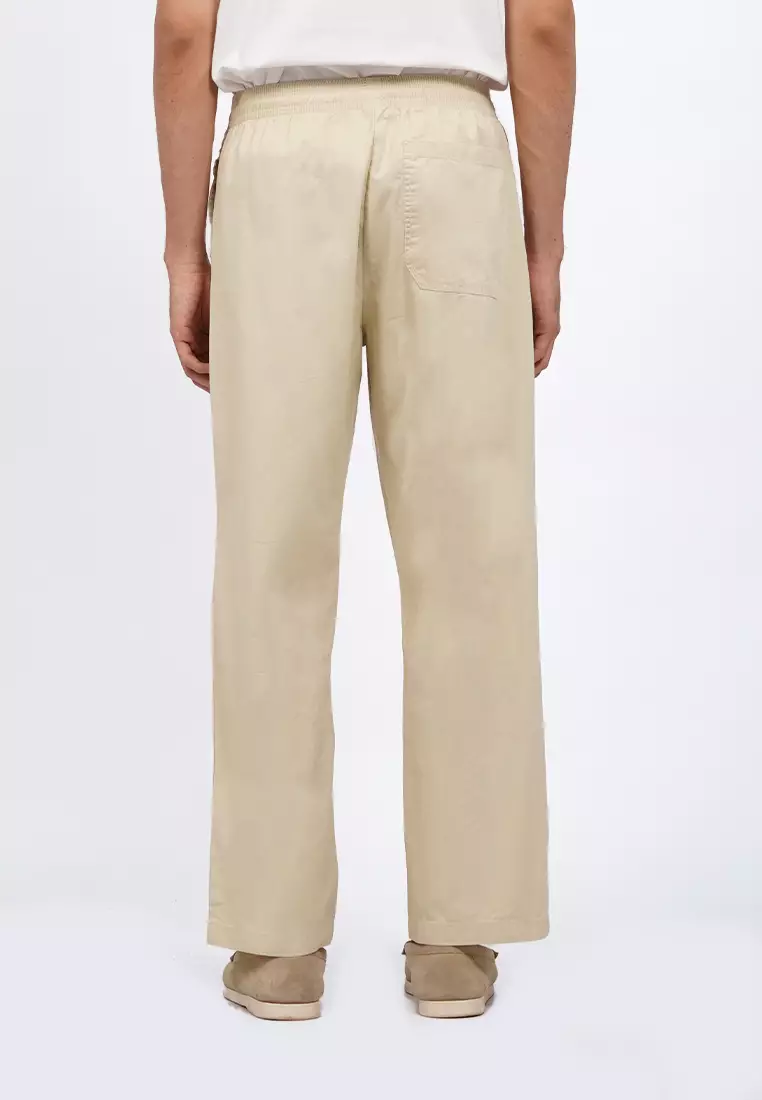 Regular Fit Pants with Elastic Waist