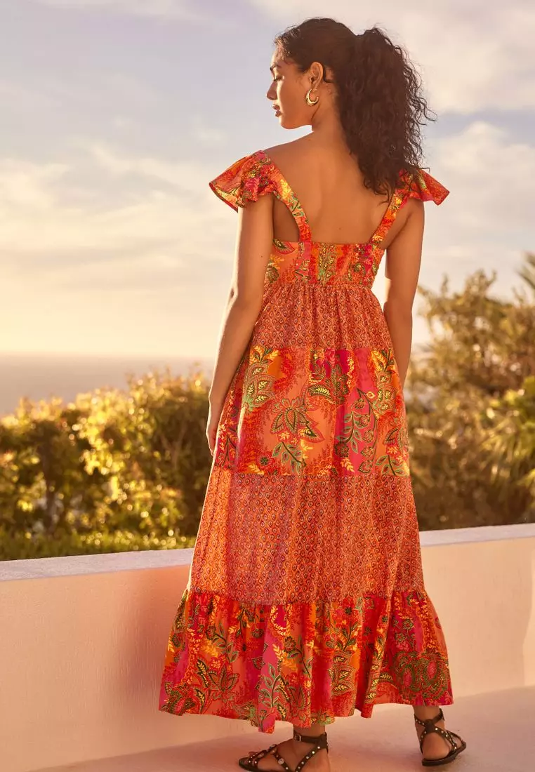 Frill Sleeve Summer Dress