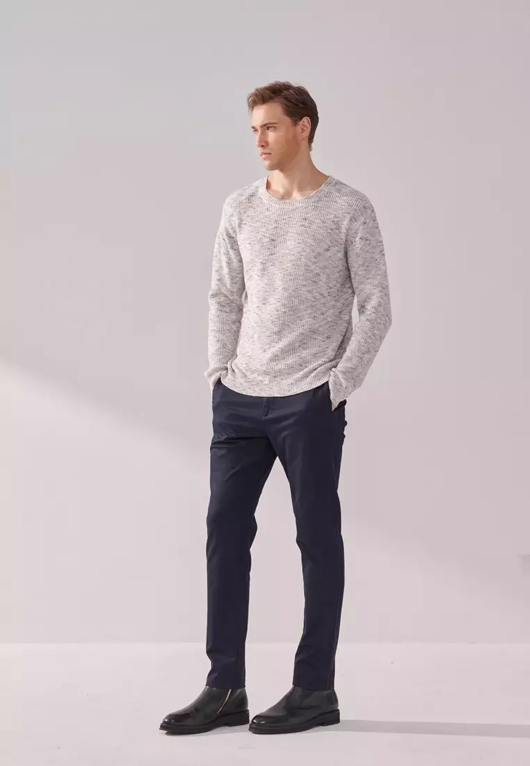 White Ombre Yarn sweater