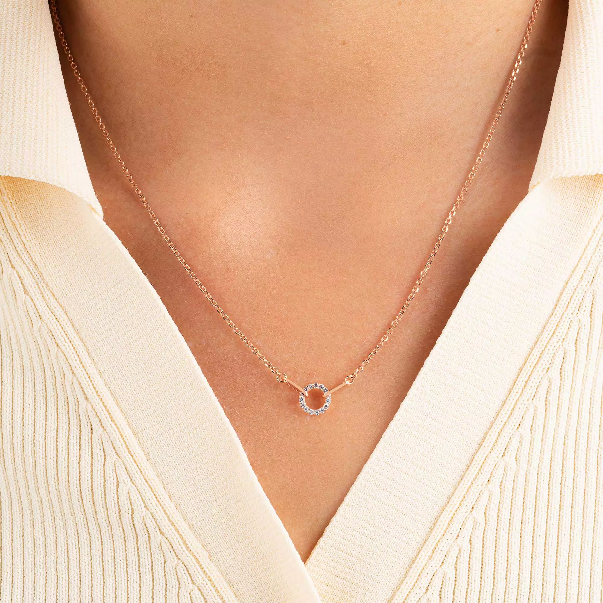 Kalung Serut Emas 7k - Erin Gold Necklace - Alaina Collection - Juene Jewelry