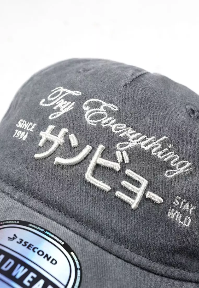 3Second Men's Baseball Cap Cotton Washing Ruki HP-C160126