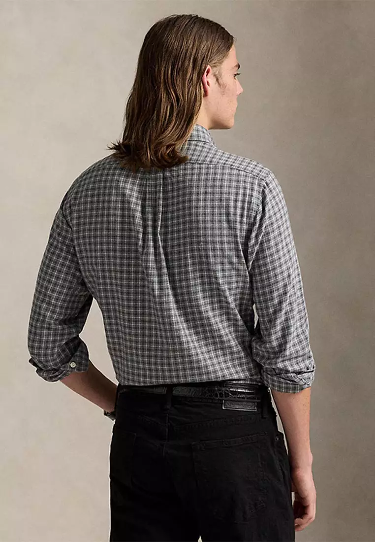 Custom Fit Plaid Twill Shirt