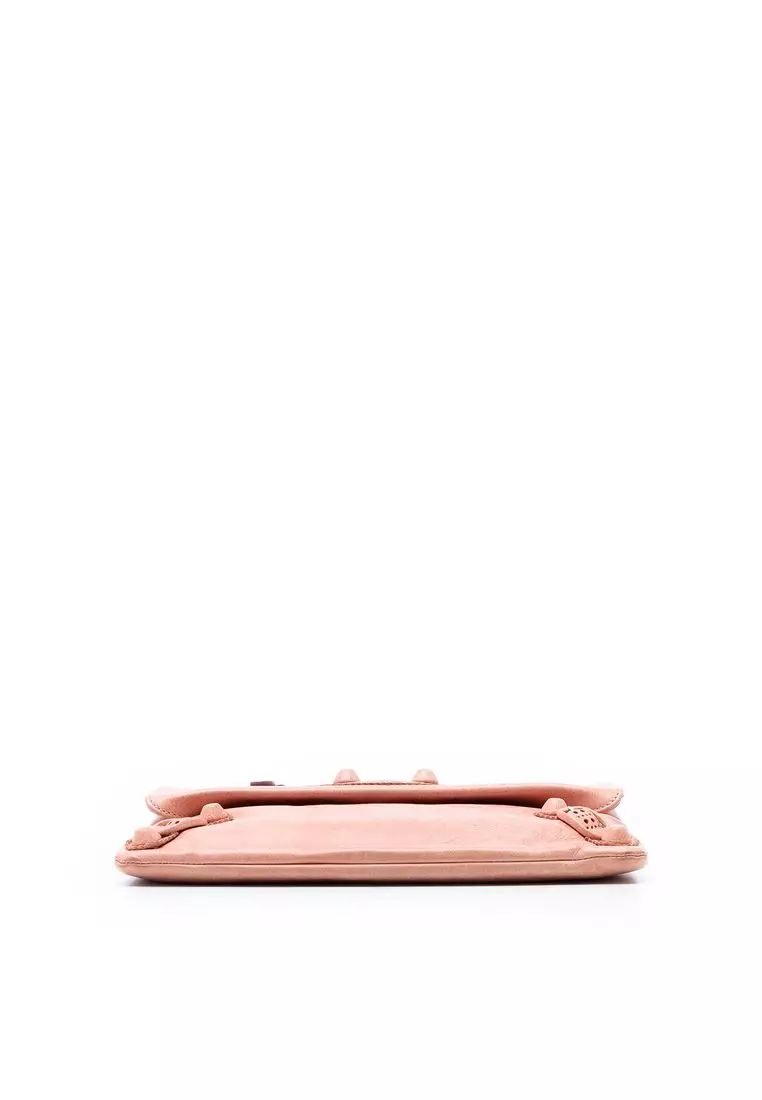 Pre-Loved Balenciaga Lambskin Motocross Giant 21 Brogues Envelope Clutch