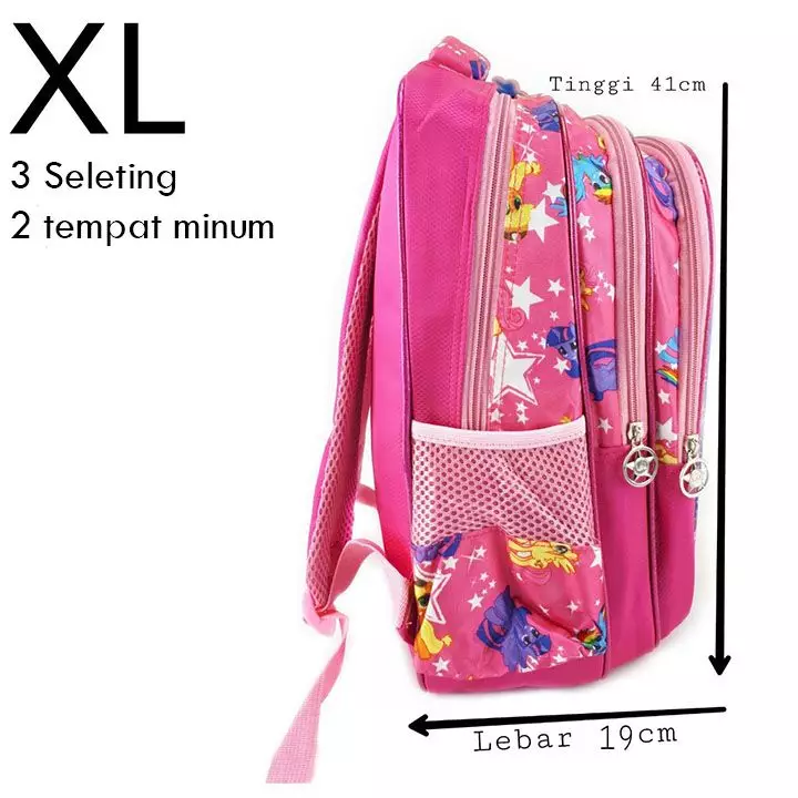 TAS RANSEL SEKOLAH ANAK TAS RANSEL BACKPACK ANAK 3D LARGE - Frozen Flower