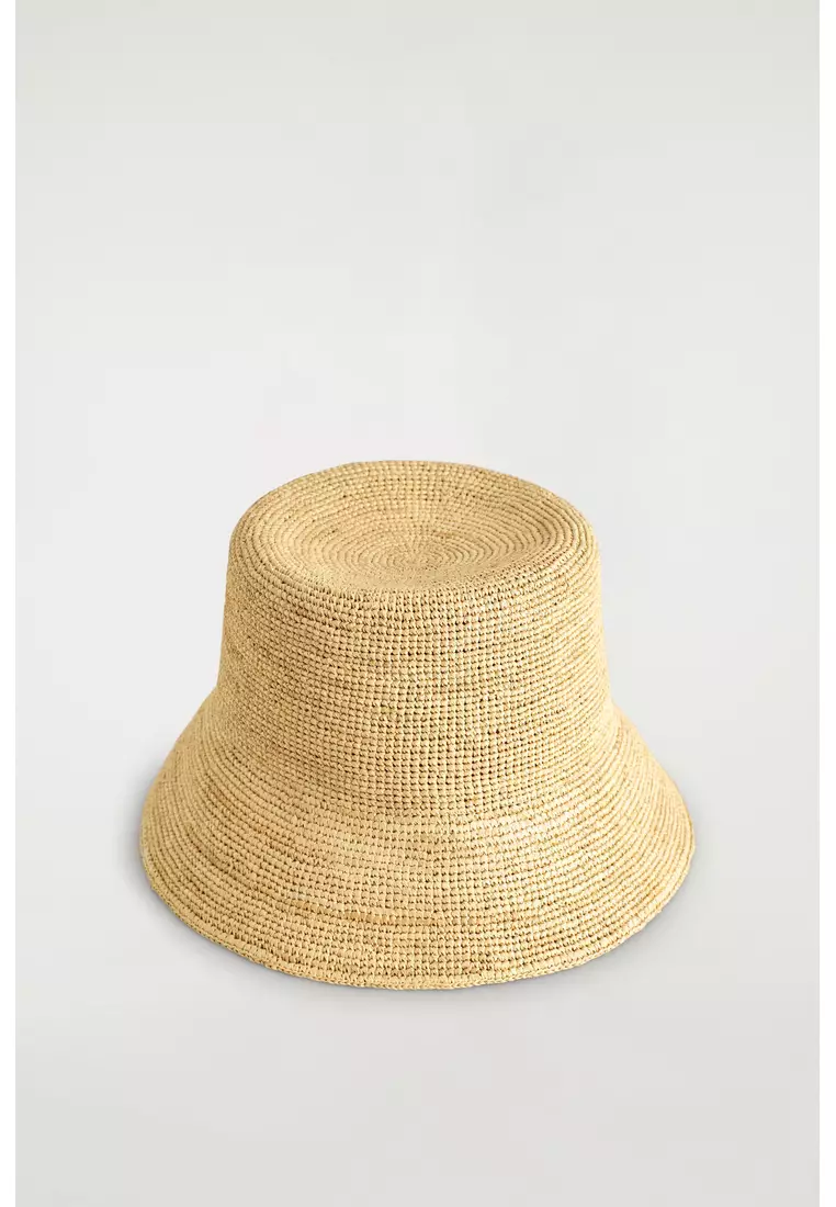 RAFFIA BUCKET HAT