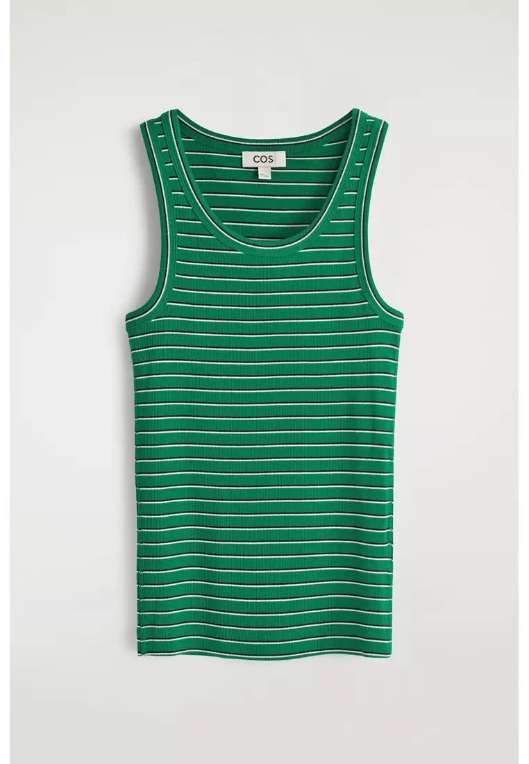 RIBBED COTTON TANK TOP