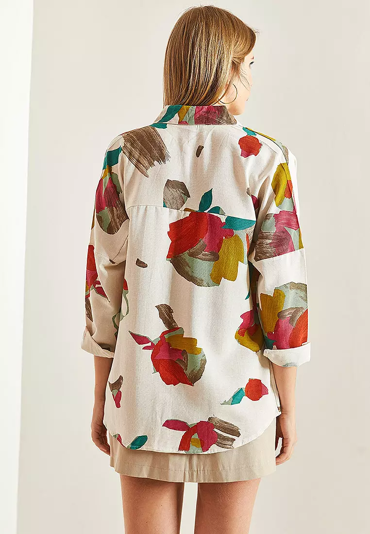 Patterned Linen Shirt