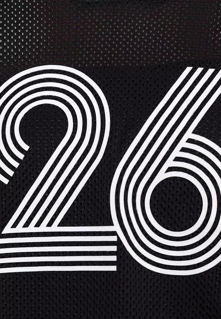 運動網面短版印花T恤